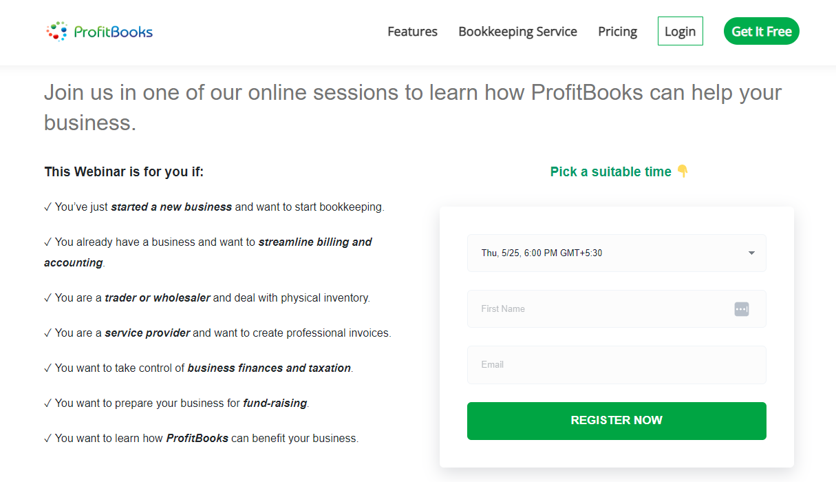 Book Demo With ProfitBooks For Business Expense Tracking