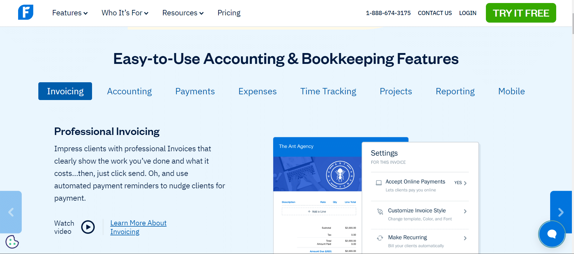 Freshbooks accounting software