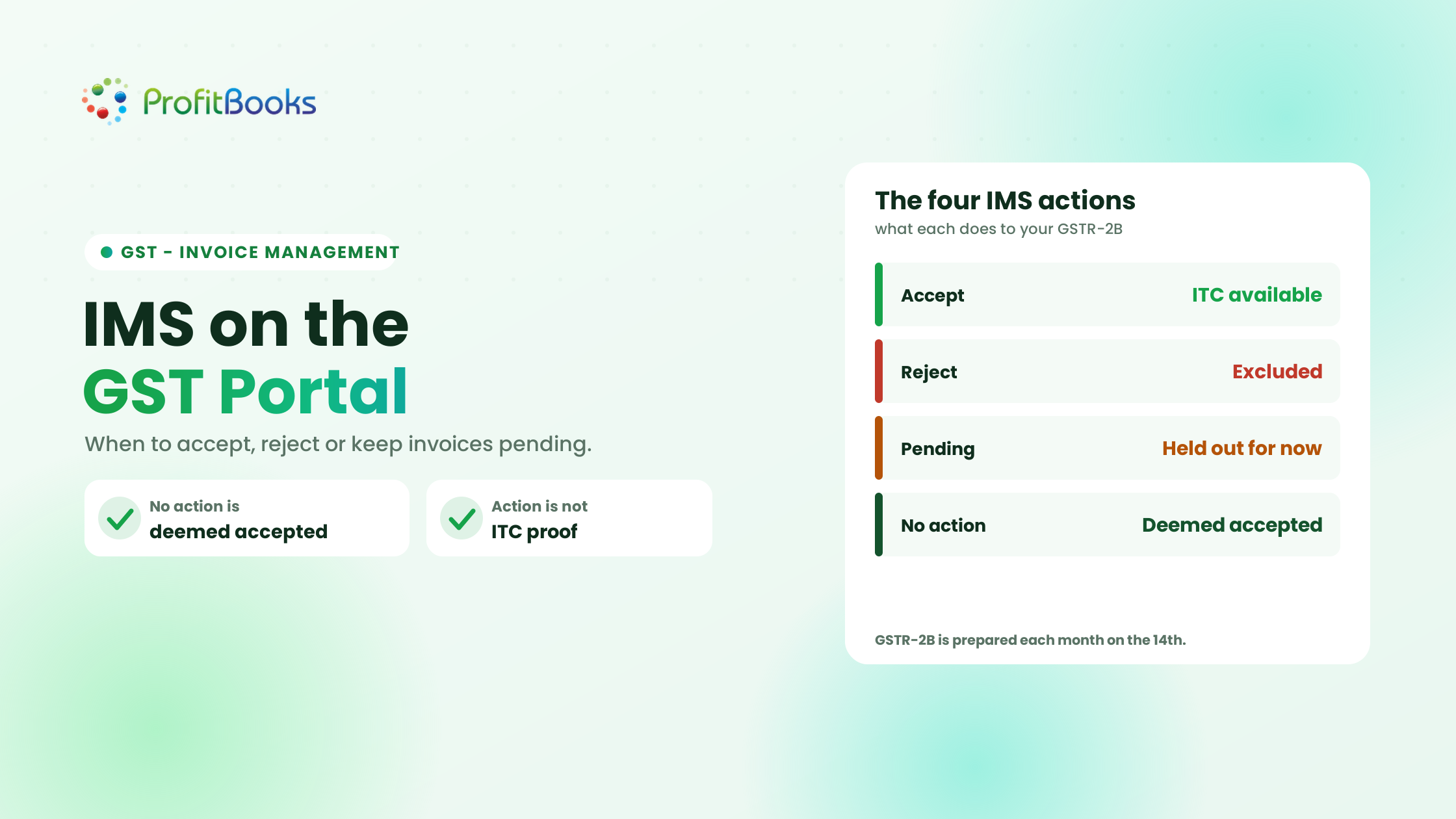 Invoice Management System (IMS) on the GST Portal: When to Accept, Reject or Keep Invoices Pending